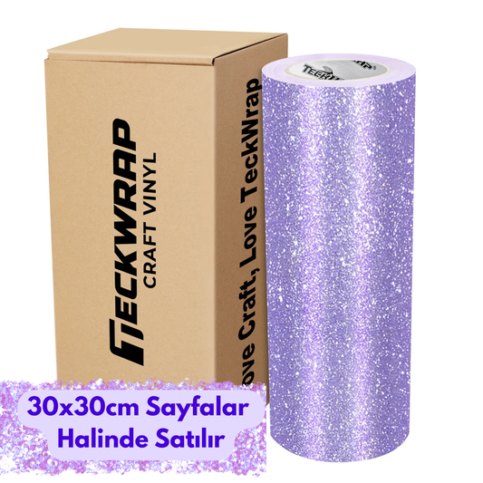 TeckWrap Craft Burst Glitter Adhesive Vinyl – 30 cm × 30 cm Sayfa