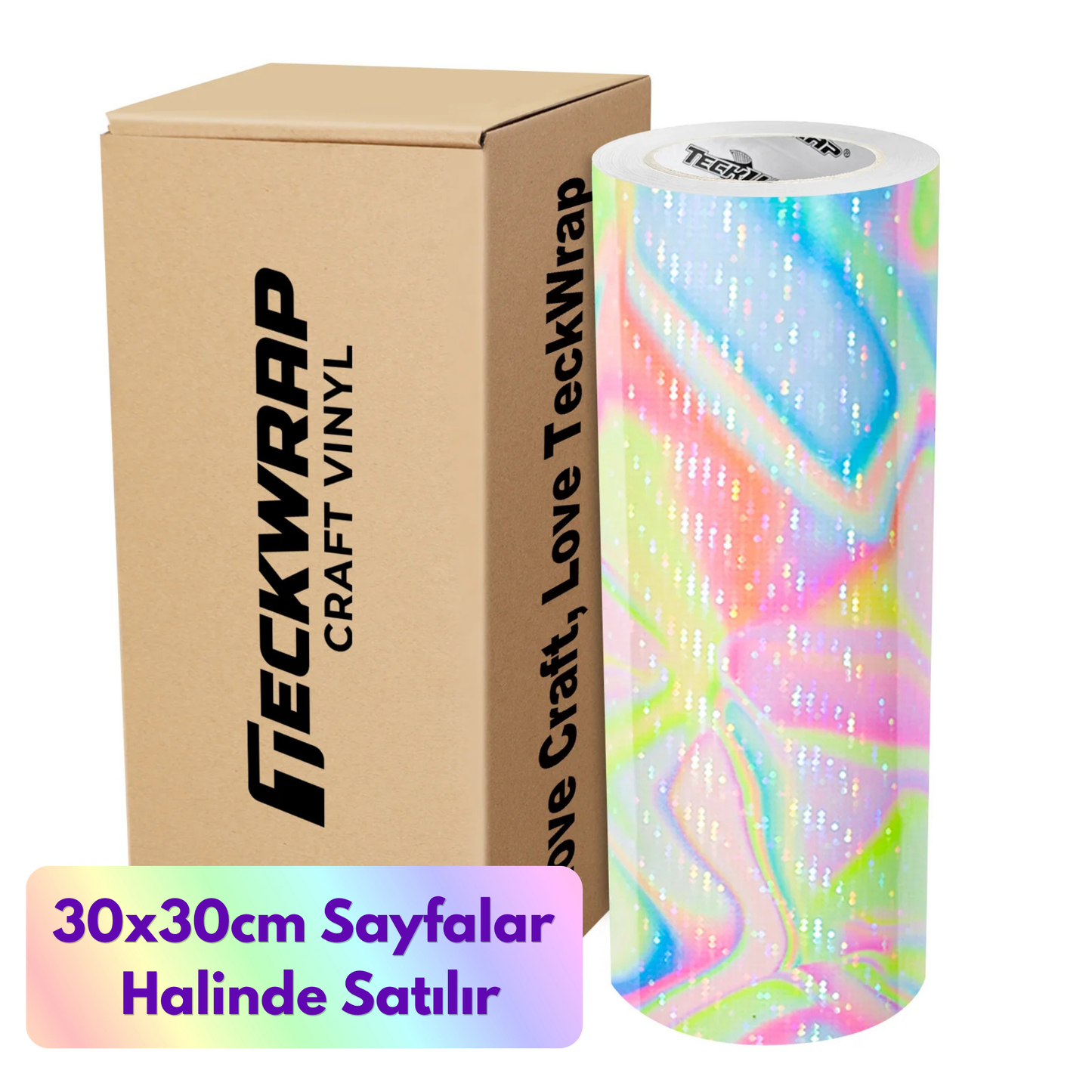 Teckwrap Craft - Candy Color Sparkle Fluid Art Premium Vinil – 30x30 Sayfa