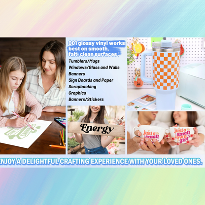 TeckWrap Craft 001 Serisi Yapışkanlı Vinil – Glossy (Parlak) 30.4 cm × 152.4 cm
