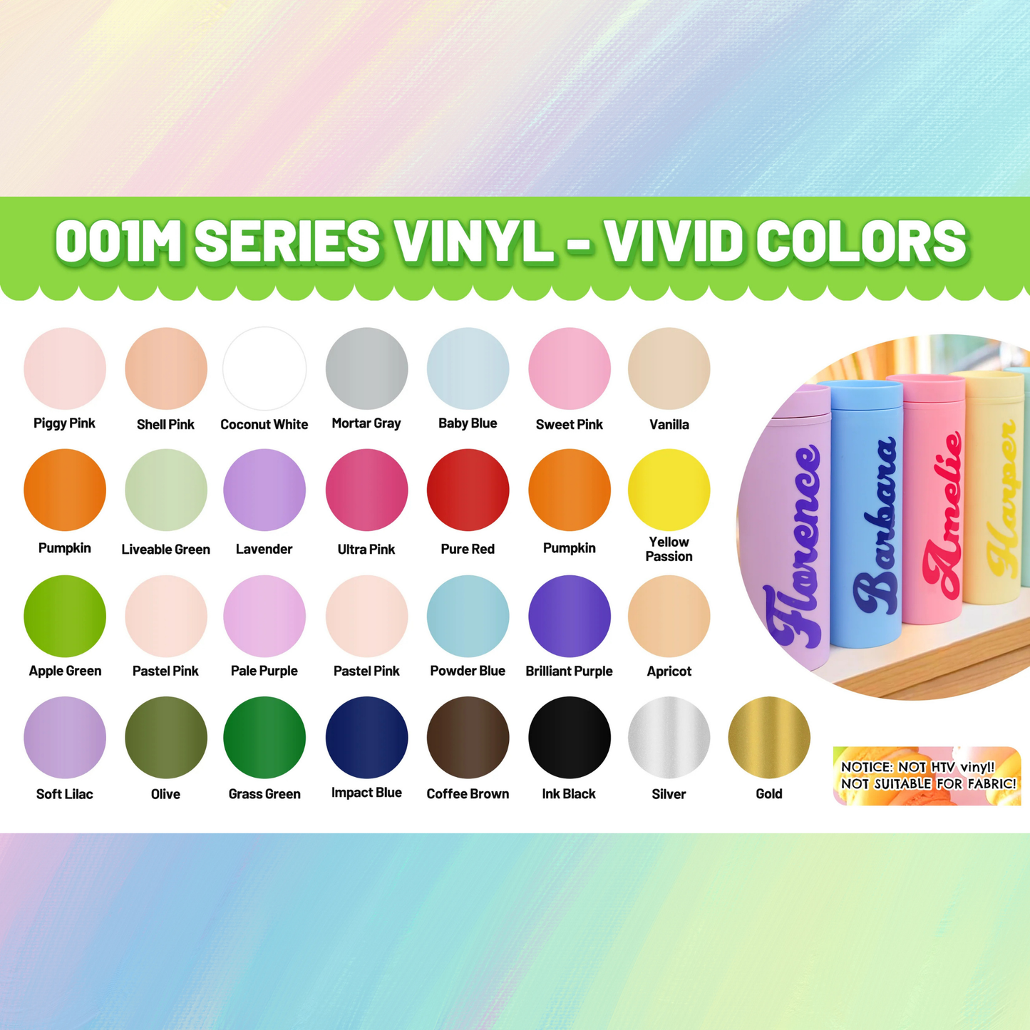 TeckWrap Craft 001 Serisi Yapışkanlı Vinil – Matte (Mat) 30.4 cm × 152.4 cm