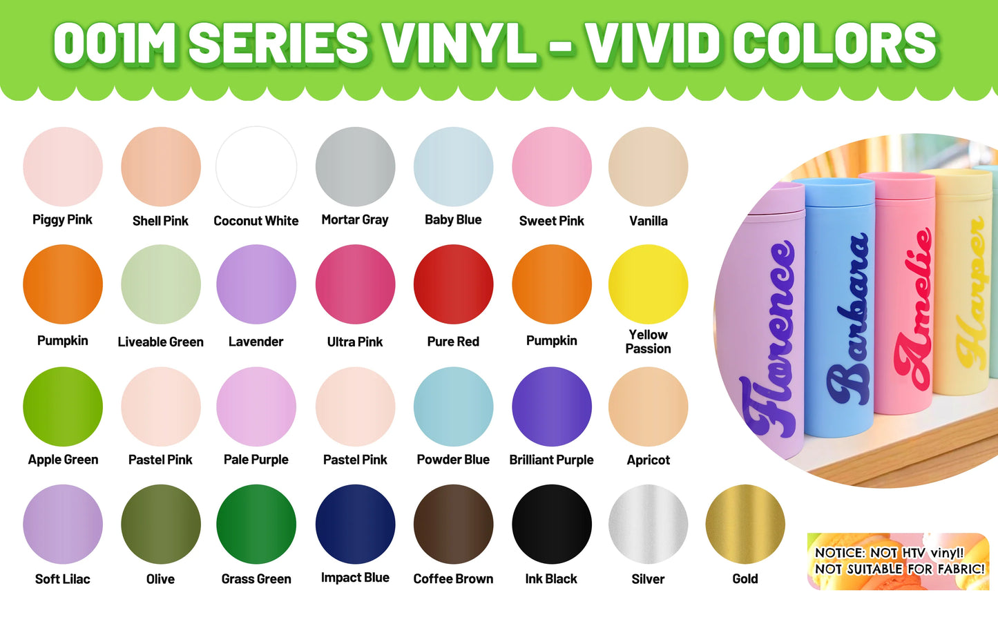 TeckWrap Craft 001 Serisi Yapışkanlı Vinil – Matte (Mat) 30.4 cm × 152.4 cm