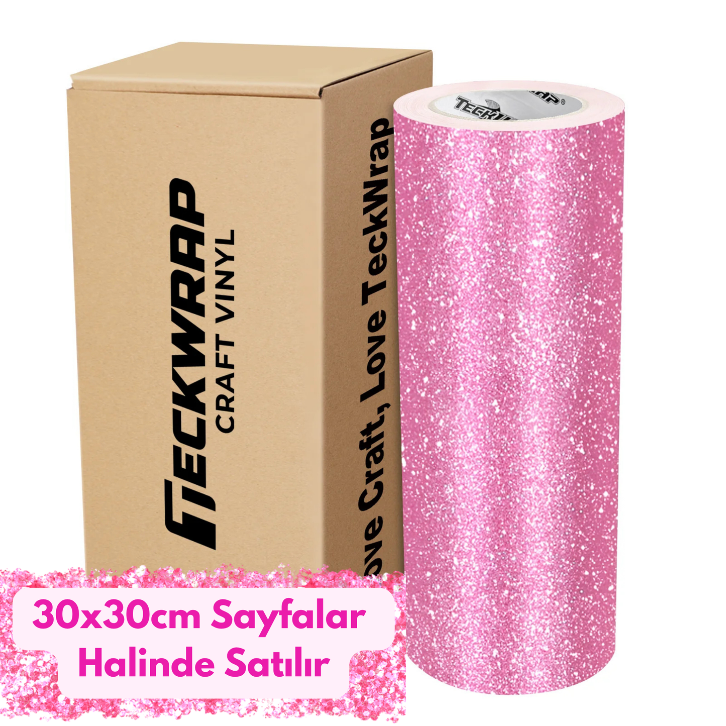 TeckWrap Craft Burst Glitter Adhesive Vinyl – 30 cm × 30 cm Sayfa