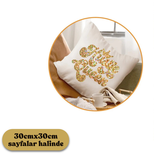 Holografik Gold HTV Isı Transfer Vinili – 30x30 cm