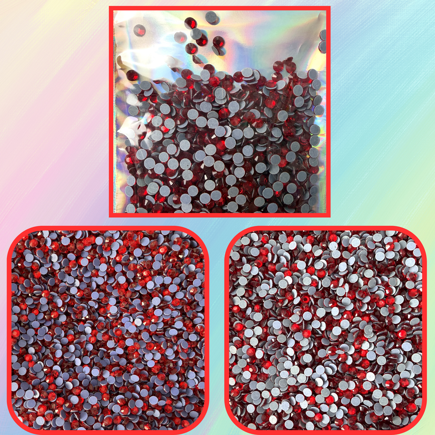 Rhinestone Taş SS10 / SS16 / SS20 – Parlak Kristal Taş (Hotfix Uyumlu)