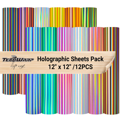 Teckwrap Craft Bubble Free Holographic Vinil Seti – 12’li – 30 cm × 30 cm