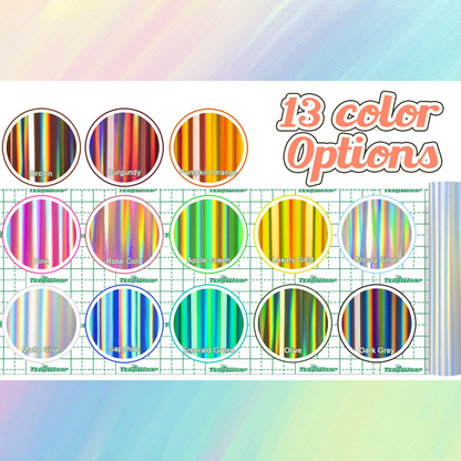 Teckwrap Craft Bubble Free Holographic Rainbow Premium Vinil – 30.4 cm × 152.4 cm