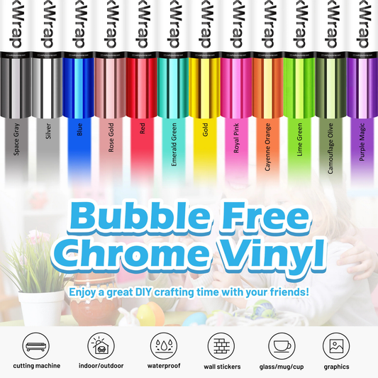 Teckwrap Craft Bubble Free Mirror Chrome Vinil Seti – 14’lü – 30 cm × 30 cm