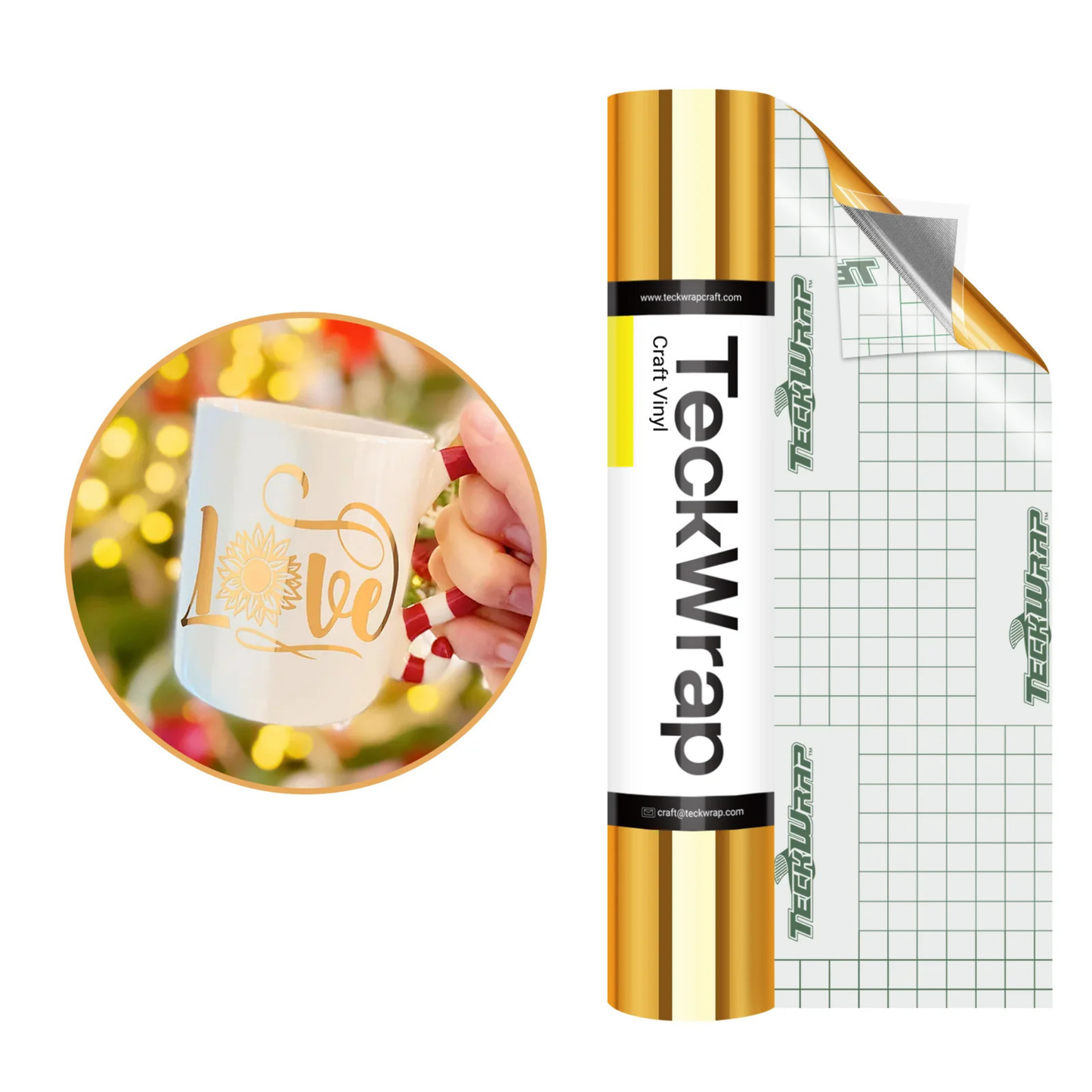 Teckwrap Craft Bubble Free Mirror Chrome Premium Vinil – 30.4 cm × 152.4 cm