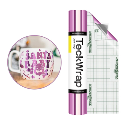 Teckwrap Craft Bubble Free Mirror Chrome Premium Vinil – 30.4 cm × 152.4 cm