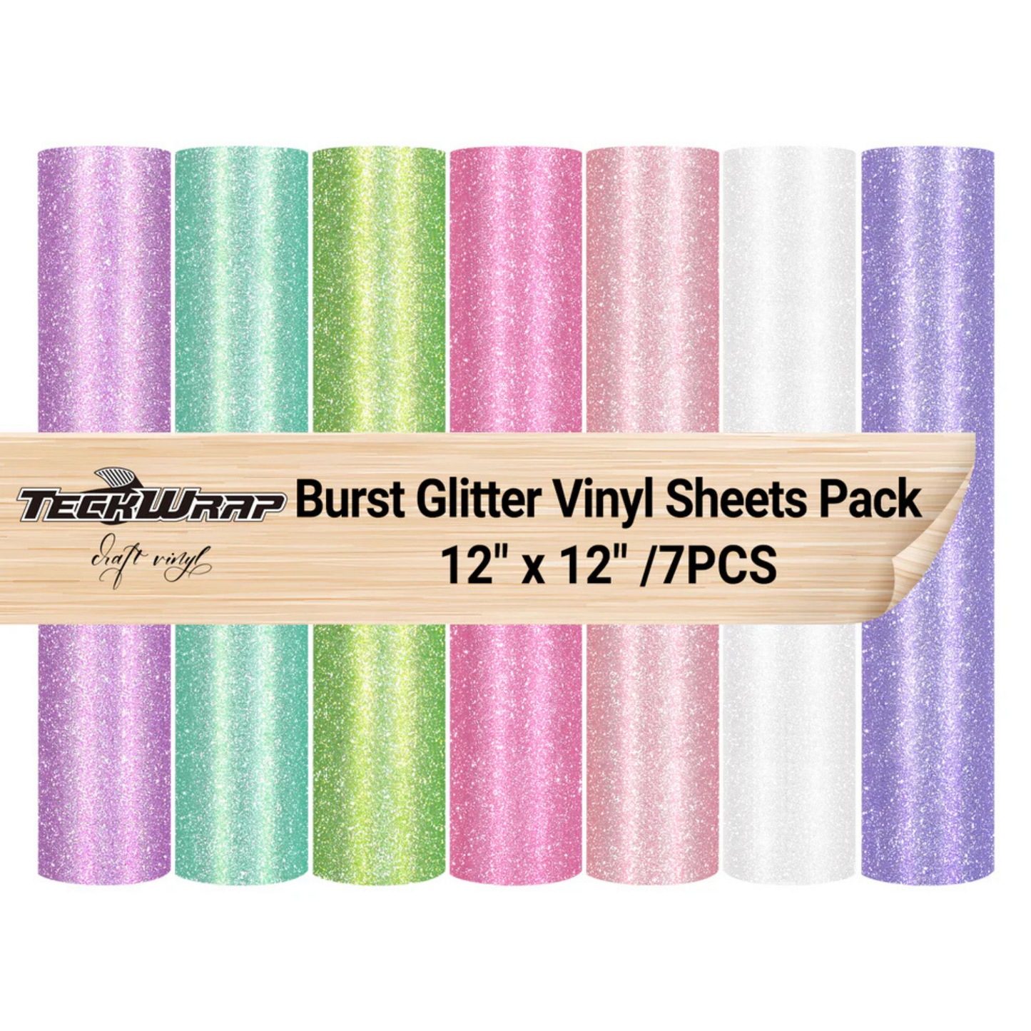 Teckwrap Craft Burst Glitter Vinil Seti – 7’li – 30 cm × 30 cm