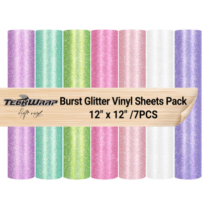 Teckwrap Craft Burst Glitter Vinil Seti – 7’li – 30 cm × 30 cm