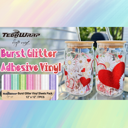 Teckwrap Craft Burst Glitter Vinil Seti – 7’li – 30 cm × 30 cm