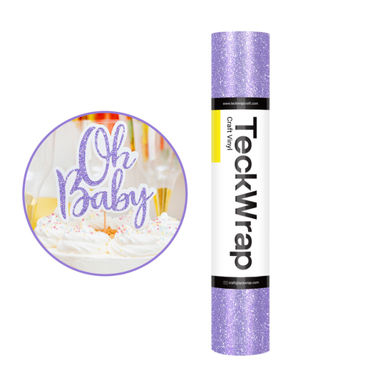 TeckWrap Craft Burst Glitter Adhesive Vinyl – Yoğun Işıltılı Yapışkanlı Vinil 30.4 cm × 152.4 cm