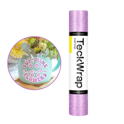 TeckWrap Craft Burst Glitter Adhesive Vinyl – Yoğun Işıltılı Yapışkanlı Vinil 30.4 cm × 152.4 cm