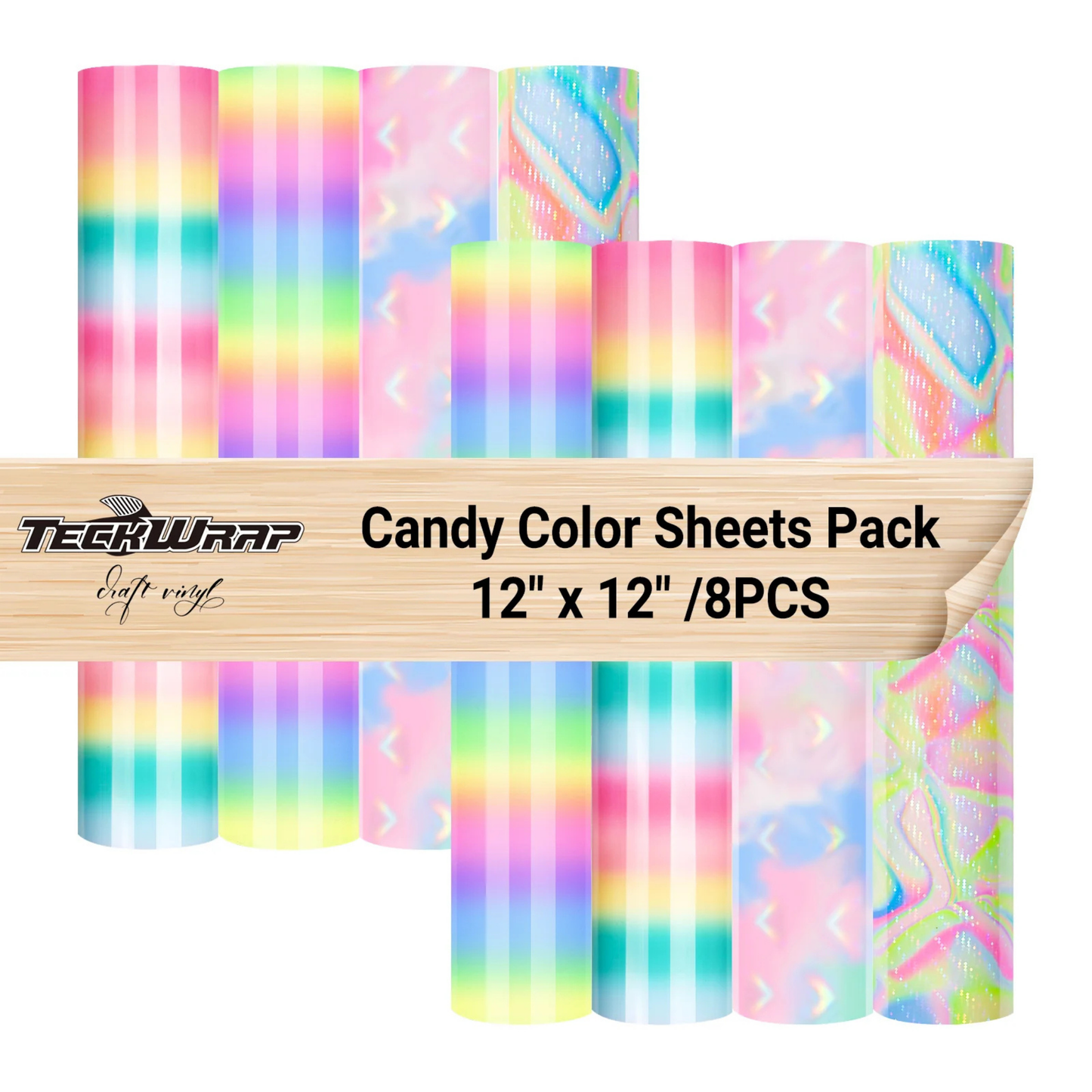 Teckwrap Craft Candy Color Vinil Seti – 8’li – 30 cm × 30 cm