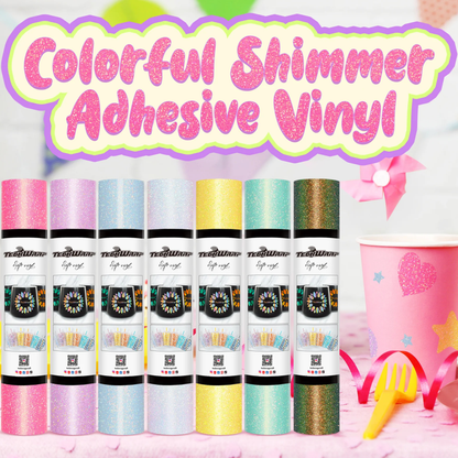 Teckwrap Craft Colorful Shimmer Premium Vinil – 30.4 cm × 152.4 cm