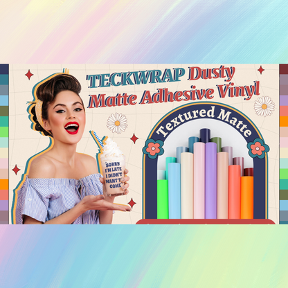 Teckwrap Craft Dusty Matte Premium Vinil – 30.4 cm × 152.4 cm