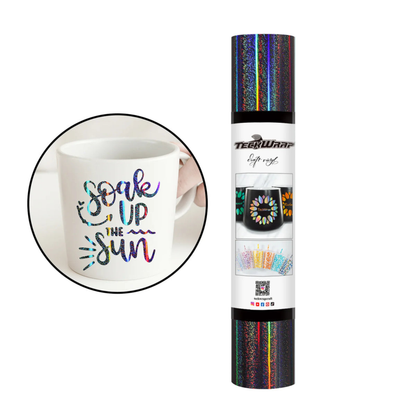 Teckwrap Craft Glitter Mermaid Premium Vinil – 30.4 cm × 152.4 cm