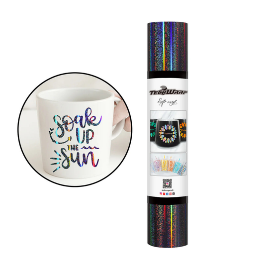 Teckwrap Craft Glitter Mermaid Premium Vinil – 30.4 cm × 152.4 cm