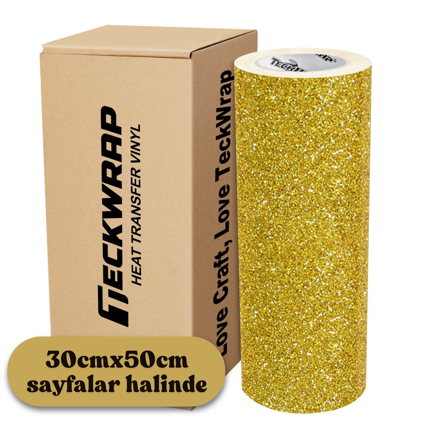 TeckWrap Craft Glitter HTV – Simli Isı Transfer Vinili - 30 x 50 cm Sayfa