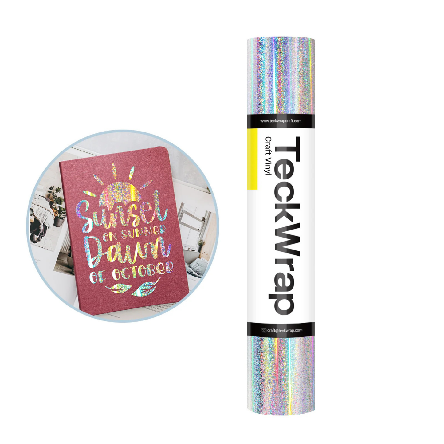 Teckwrap Craft Glitter Mermaid Premium Vinil – 30.4 cm × 152.4 cm