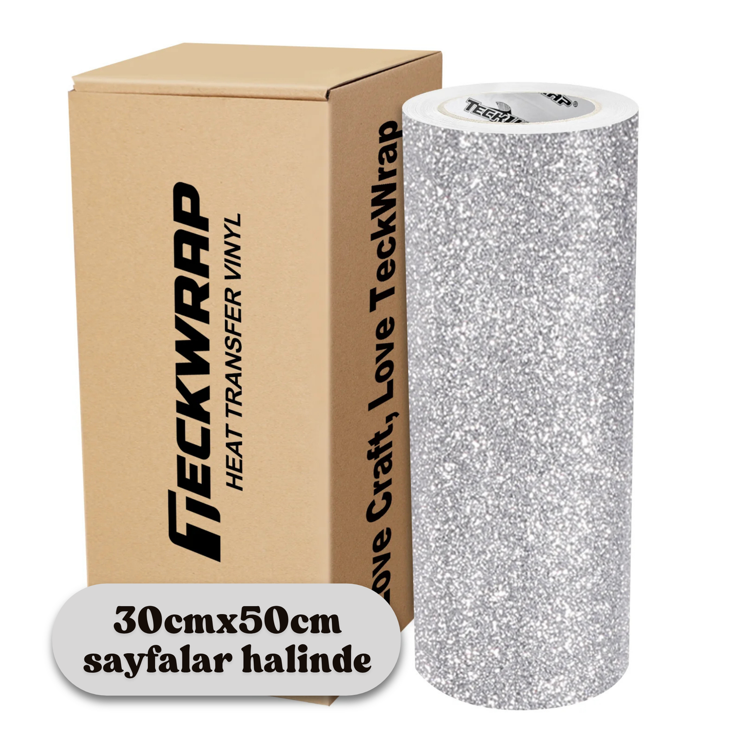 TeckWrap Craft Glitter HTV – Simli Isı Transfer Vinili - 30 x 50 cm Sayfa