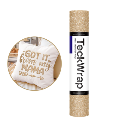 TeckWrap Craft Glitter Puff HTV – Kabaran Simli Isı Transfer Vinili - 25,4 x 152 cm