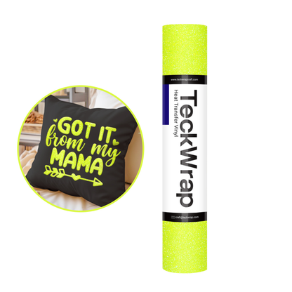 TeckWrap Craft Glitter Puff HTV – Kabaran Simli Isı Transfer Vinili - 25,4 x 152 cm