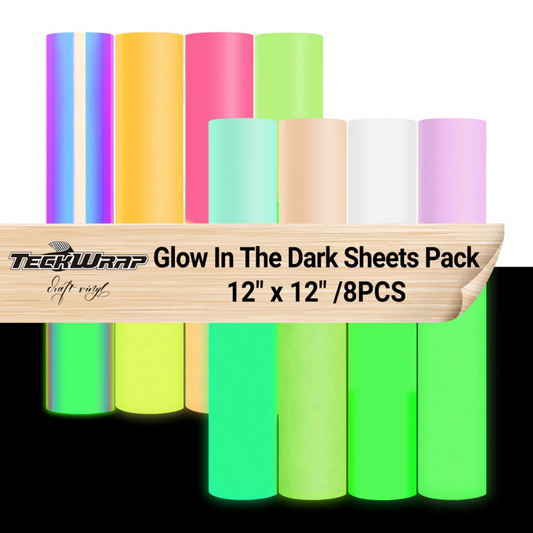 Teckwrap Craft Glow in the Dark Vinil Seti – 8’li – 30 cm × 30 cm