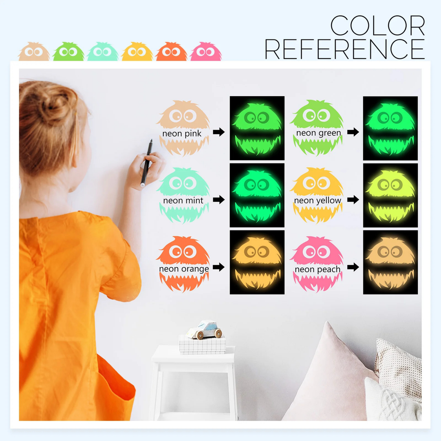 Teckwrap Craft Glow in the Dark Vinil Seti – 8’li – 30 cm × 30 cm