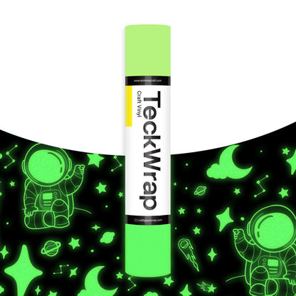 Teckwrap Craft Glow in the Dark Premium Vinil – 30.4 cm × 152.4 cm