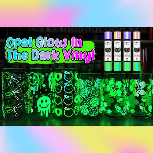 Teckwrap Craft Glow in the Dark Premium Vinil – Opal White – 30.4 cm × 152.4 cm