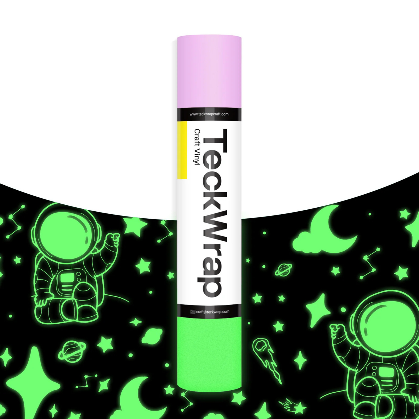 Teckwrap Craft Glow in the Dark Premium Vinil – 30.4 cm × 152.4 cm