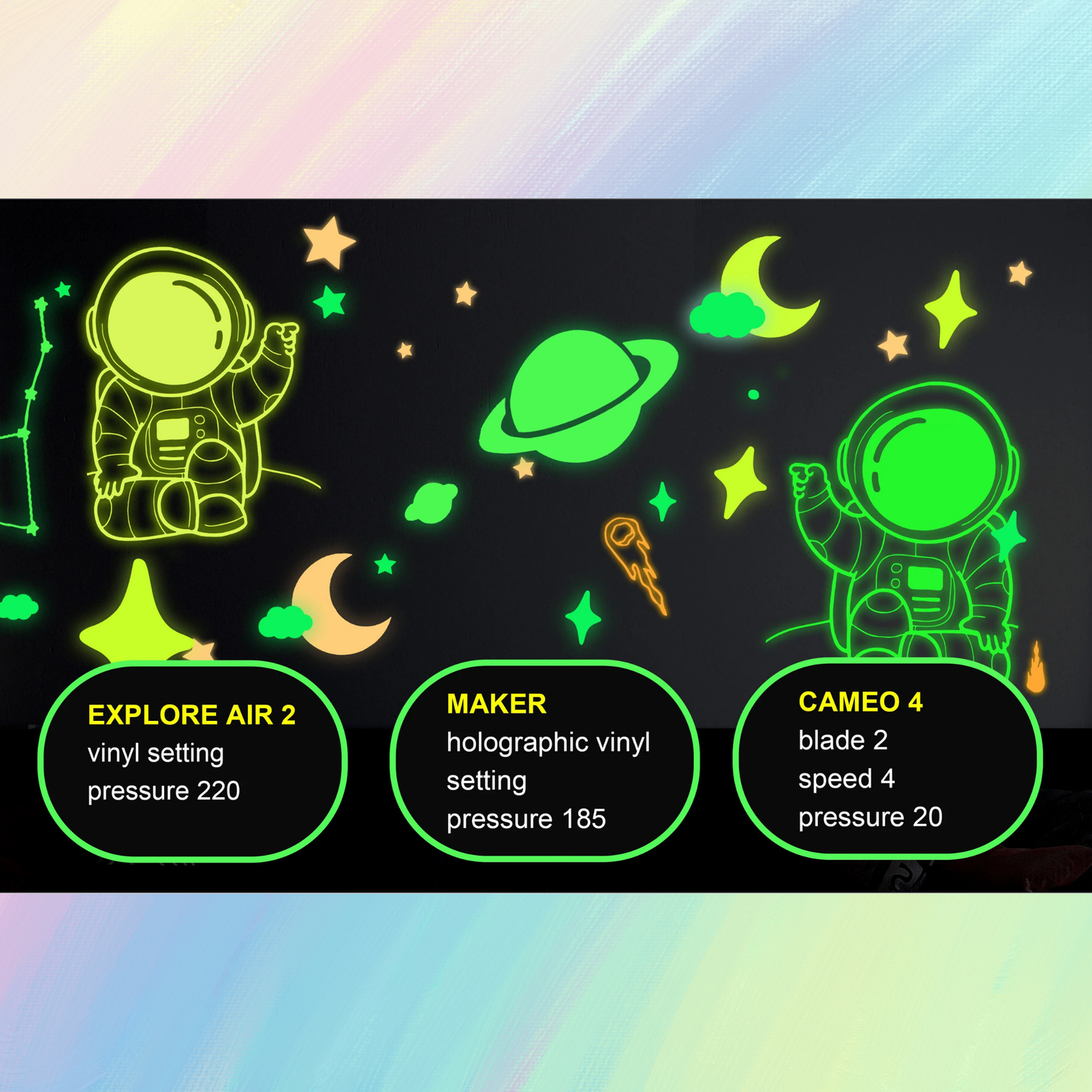 Teckwrap Craft Glow in the Dark Premium Vinil – 30.4 cm × 152.4 cm