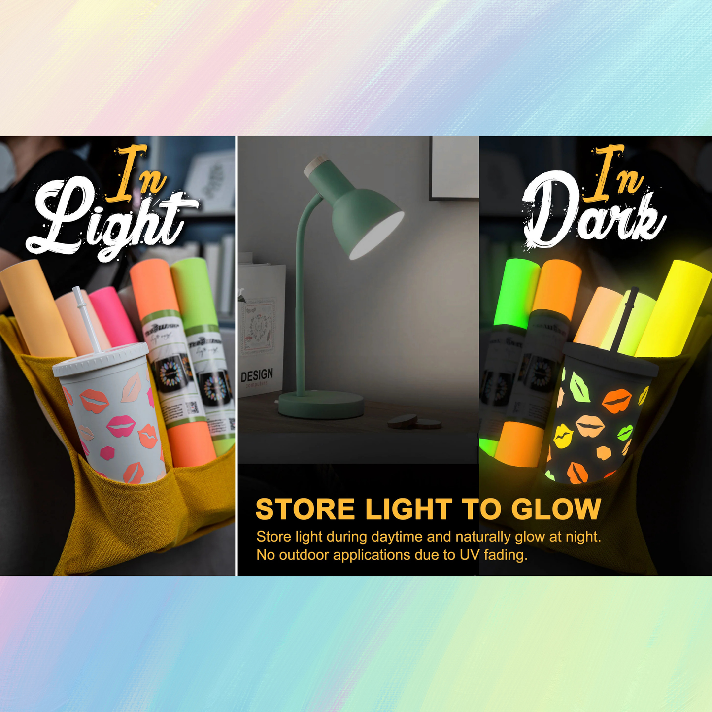 Teckwrap Craft Glow in the Dark Premium Vinil – 30.4 cm × 152.4 cm