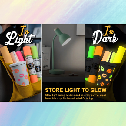 Teckwrap Craft Glow in the Dark Premium Vinil – 30.4 cm × 152.4 cm