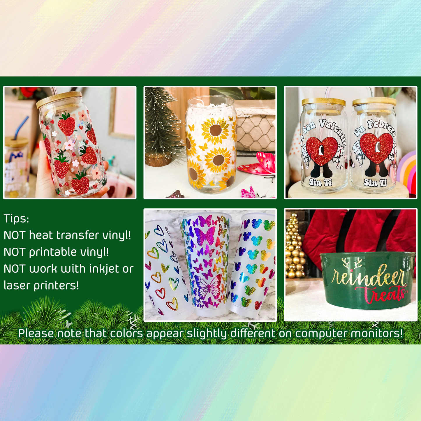 Teckwrap Craft Holographic Sparkle Vinil – 30.4 cm × 152.4 cm