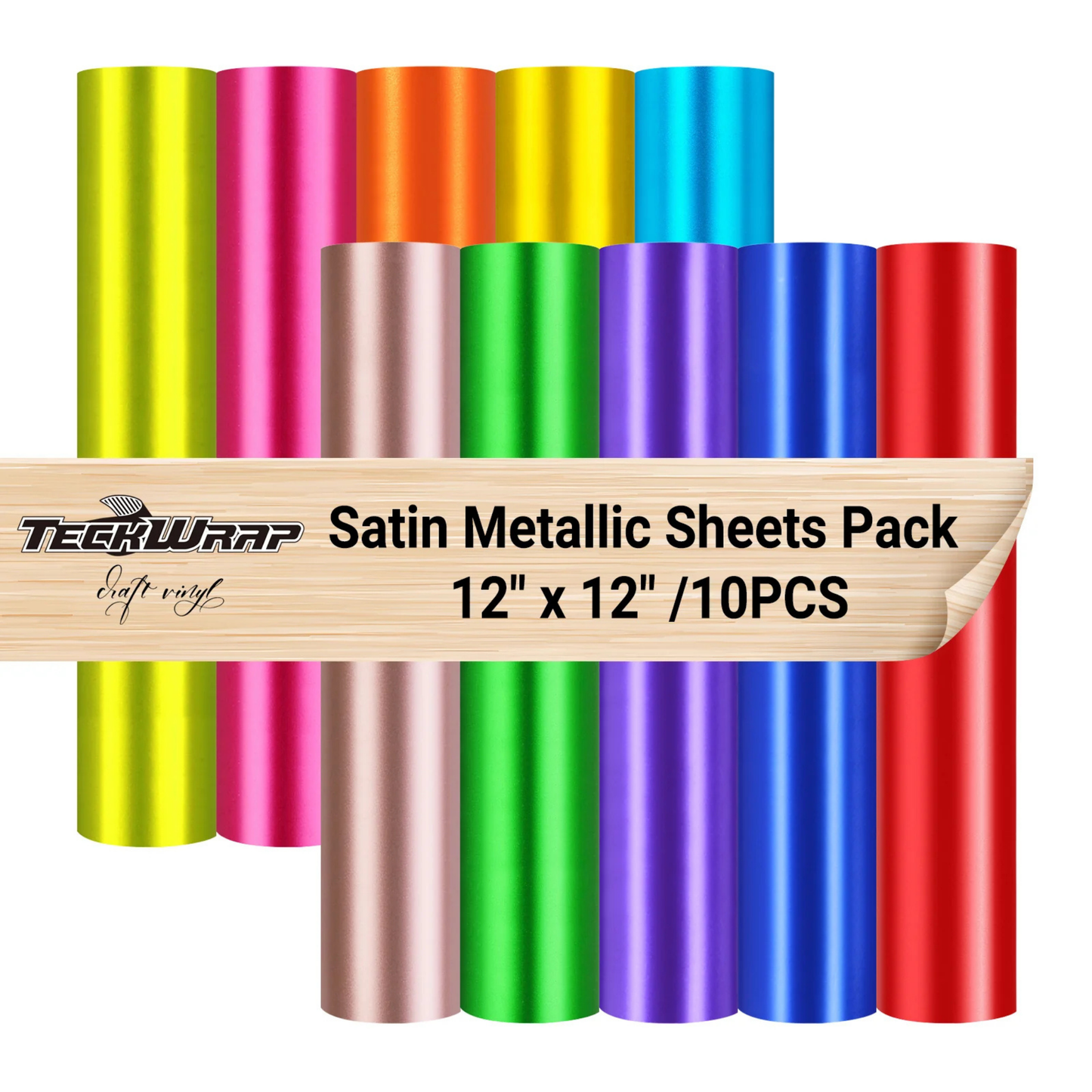 Teckwrap Craft Metallic Satin Chrome Premium Vinil Seti - 10'lu / 30cm X 30cm
