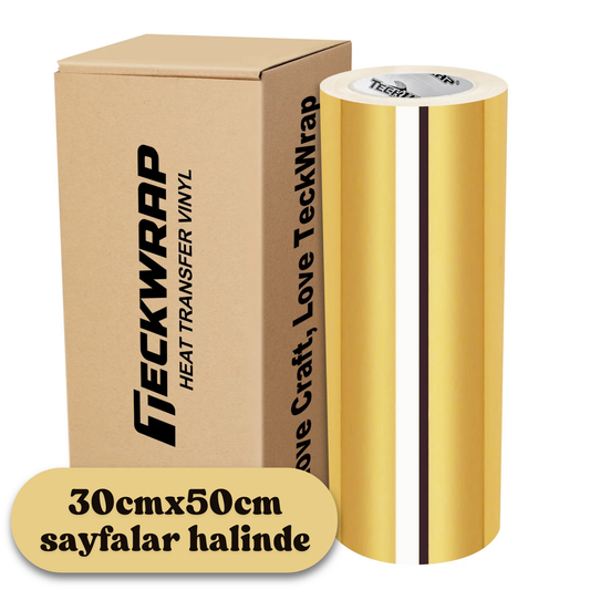 Teckwrap Craft Metallic Chrome HTV – Metalik Isı Transfer Vinili 30x50 cm Sayfa