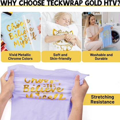 Teckwrap Craft Metallic Chrome HTV – Metalik Isı Transfer Vinili 30x50 cm Sayfa