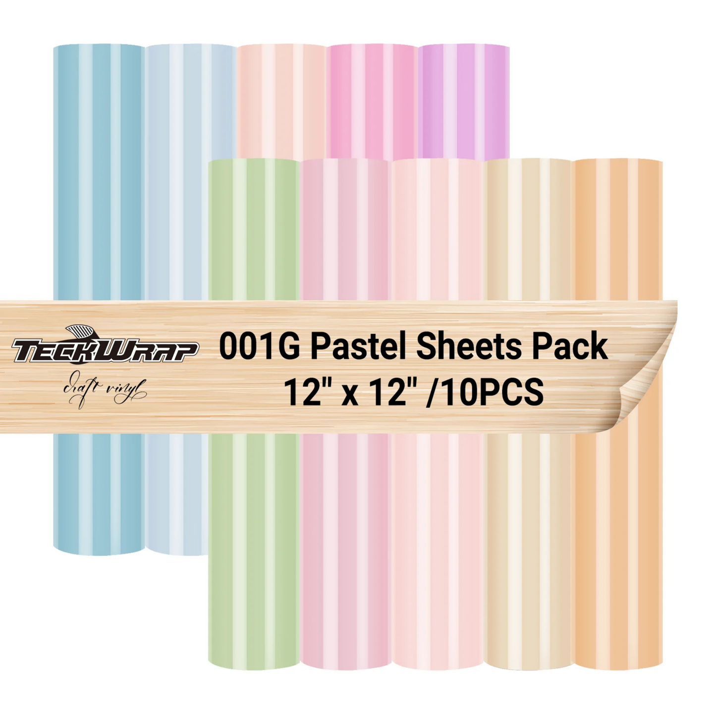 Teckwrap Craft Pastel Tonları Vinil Seti – 10’lu – 30 cm × 30 cm