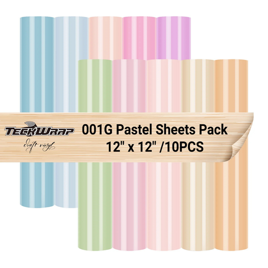Teckwrap Craft Pastel Tonları Vinil Seti – 10’lu – 30 cm × 30 cm