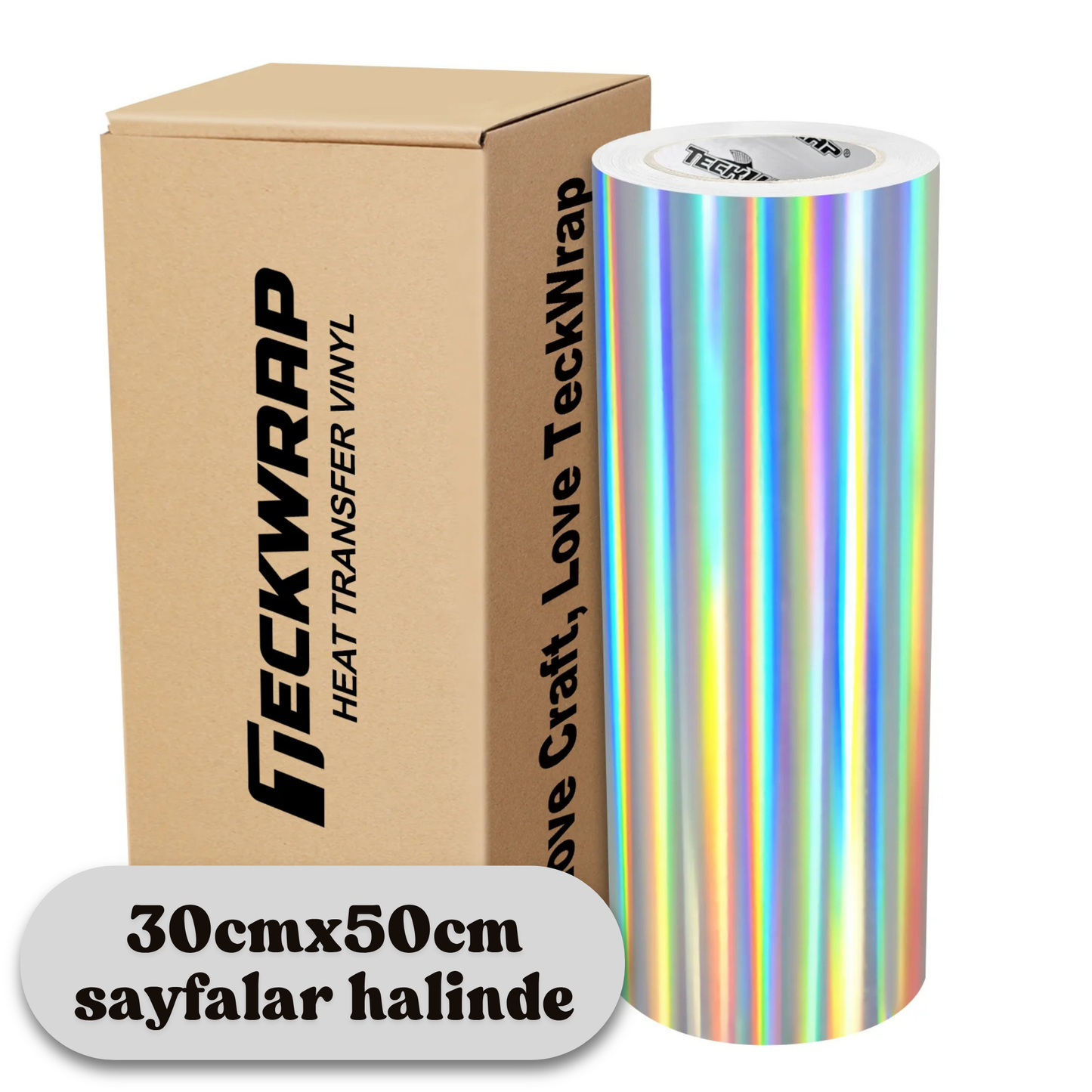 Teckwrap Craft Soft Holographic HTV – 30 cm × 50 cm Sayfa
