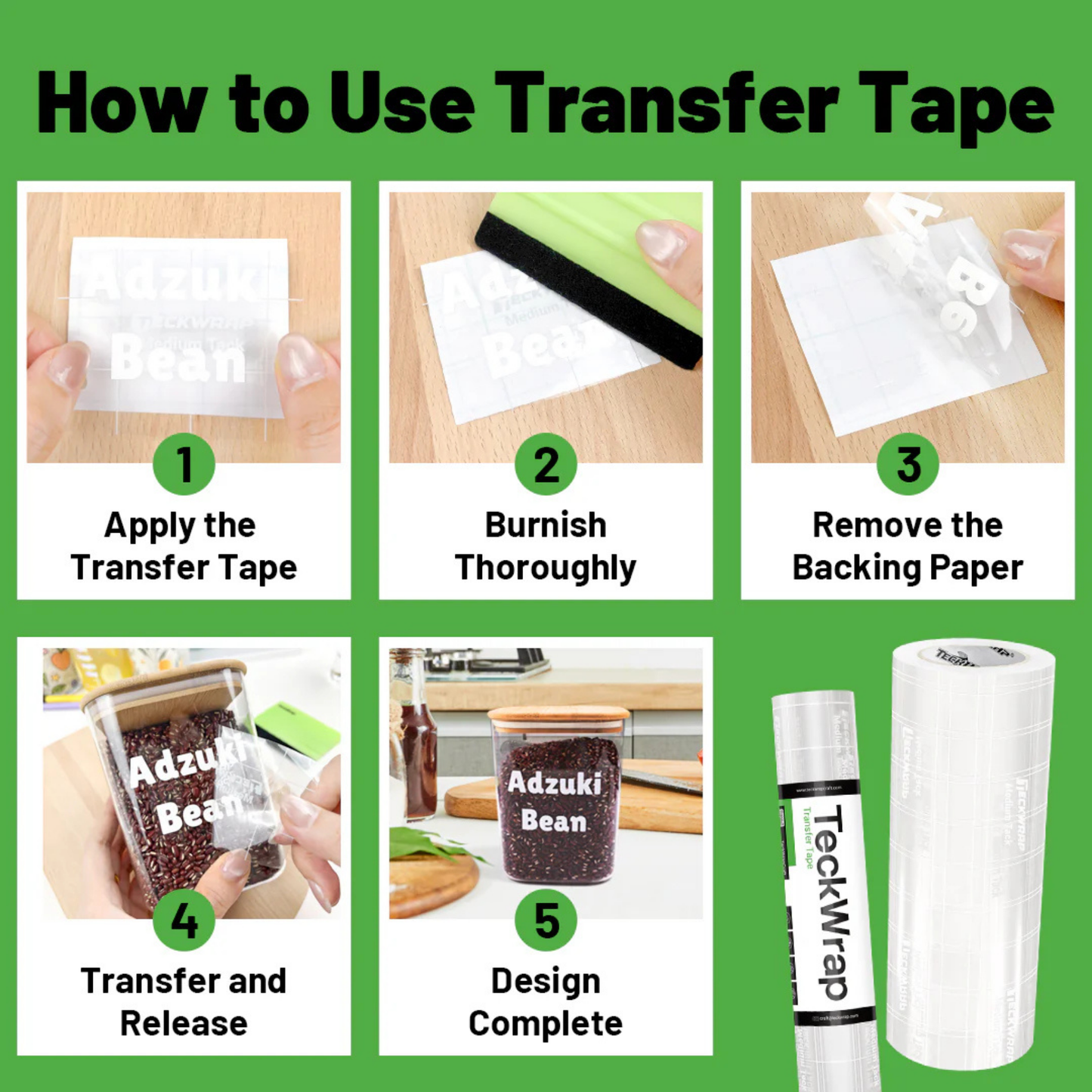 Teckwrap Craft Versa Transfer Bandı - Orta Tutuculuk - 1 Rulo 10ft / 30.4 cm X 305 cm