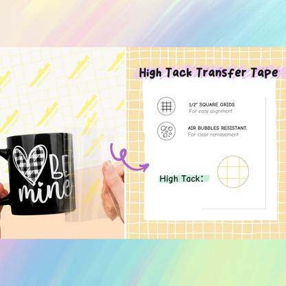 Teckwrap Craft Yellow Grid Transfer Bandı – Çok Güçlü Tutuculuk – 30 cm × 30 cm