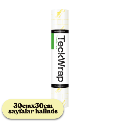 Teckwrap Craft Yellow Grid Transfer Bandı – Çok Güçlü Tutuculuk – 30 cm × 30 cm